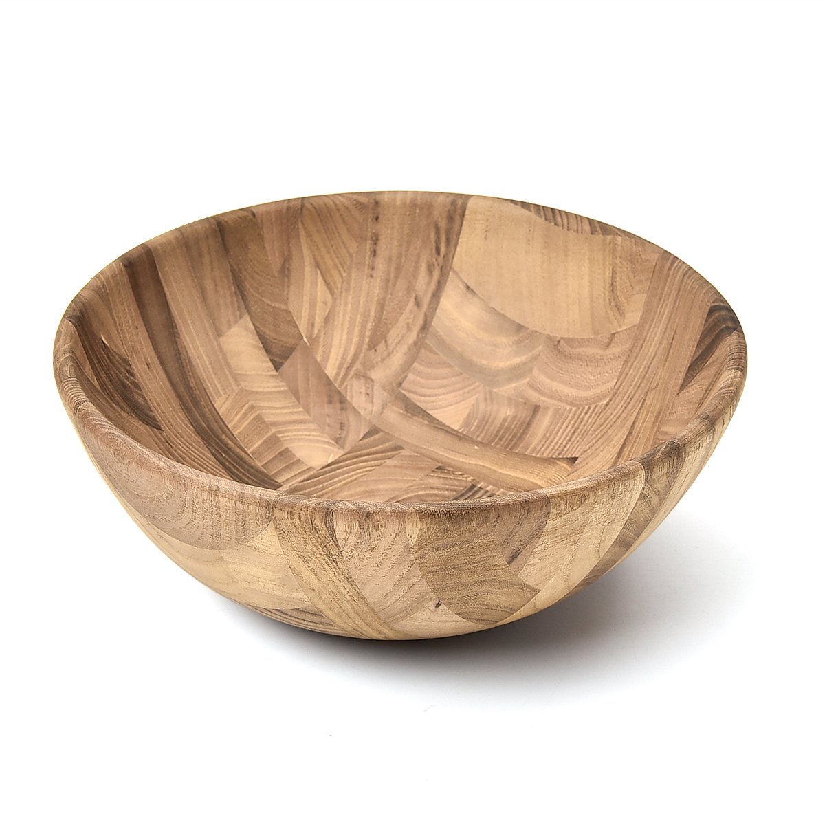 10''/8''/6'' Teak Wooden Bowl | Cooking Utensils - Waterproof & Original Color and Grain BH5738  BH5745  BH5752
